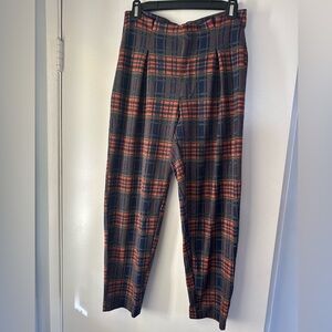 Free People High Waisted Plaid Trouser Size XS